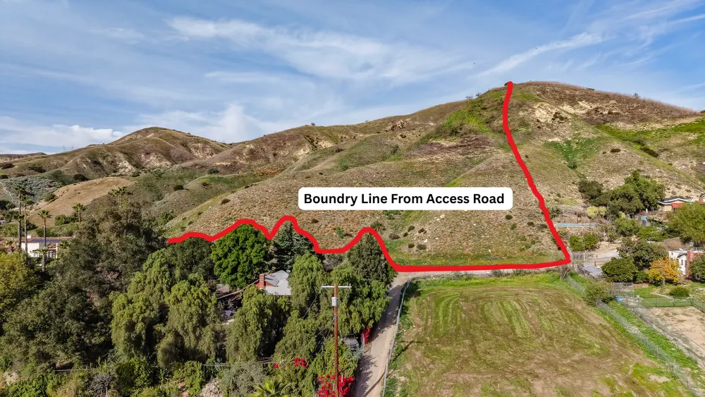 Boundary Line From Access Road