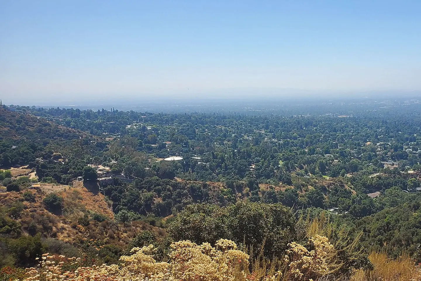 Altadena seen from the Sunset Ridge picnic area in the San Gabriel Mountains
